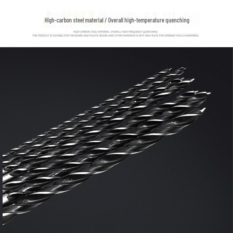 Семипредметный набор сверл-фрез по дереву с удлиненным хвостовиком 300 мм (4-12mm) с подвесной сумкой для поиска центра