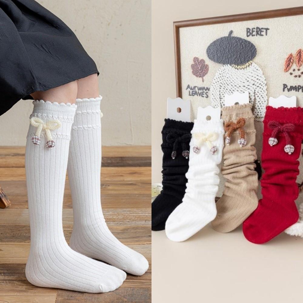 Knee High Length Knee High Socks Knitted Material Uniform Socks Sweet Knitted Socks For Girls