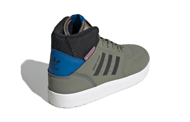 adidas Originals Drop Step 360 C 360 C Высокие Кеды для Катания на Скейтборде Детские Зеленый Черный Синий Дети Возрастом 3 7 Лет FW2691