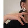Серьги из стерлингового серебра 925 пробы с неровными бусинами и текстурированными металлическими шариками – Европейский/Американский стиль, Преувеличенный модный дизайн