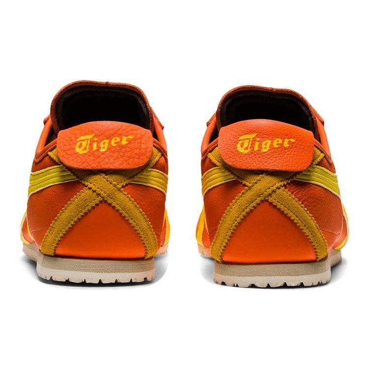 ONITSUKA TIGER Mexico 66 Удобные Универсальные Амортизирующие Нескользящие Низкие Повседневные Кроссовки Унисекс Оранжевый Желтый 1183A201-600