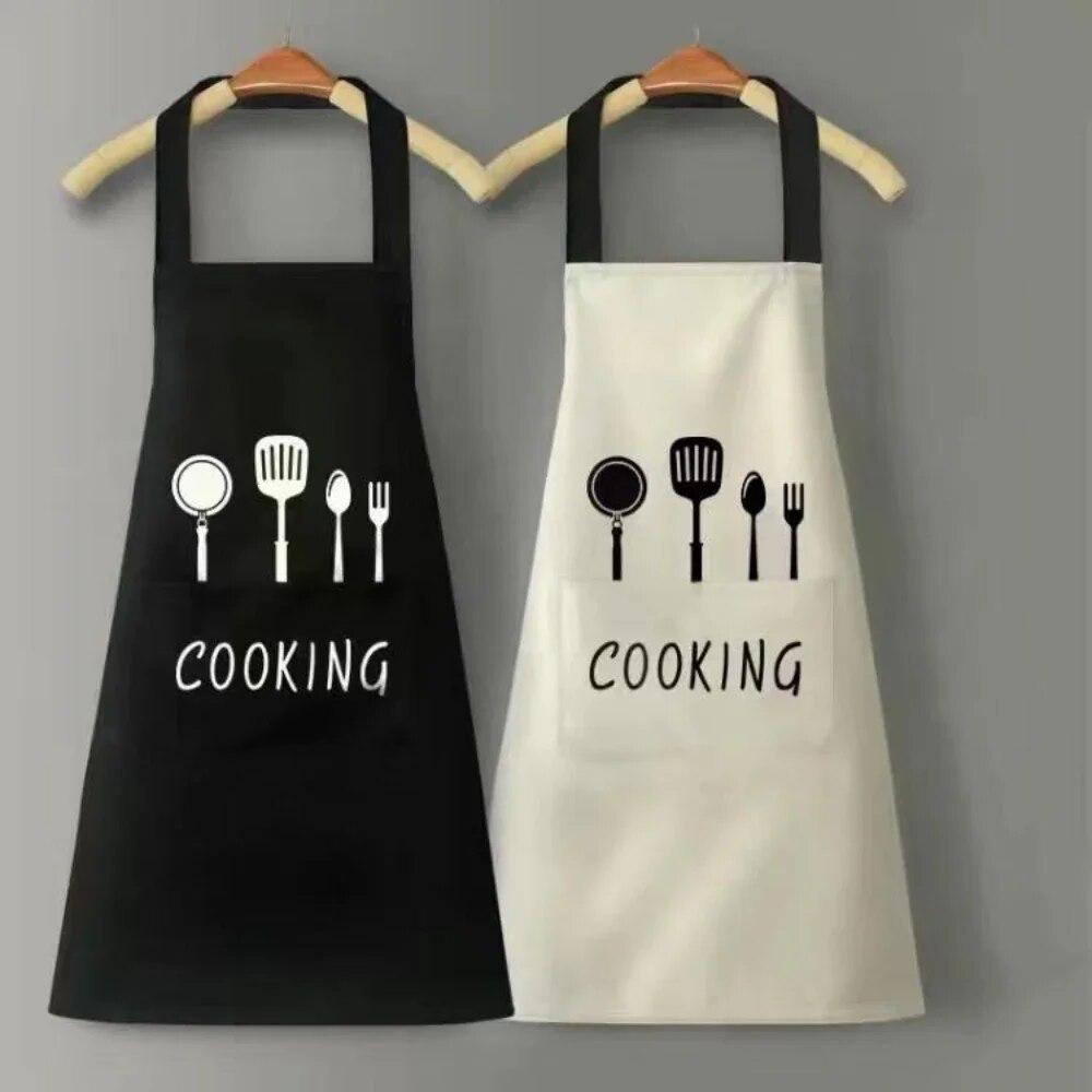 Kitchen Apron with Hand Wipe Pockets Waterproof and Oil Proof for Cooking Baking Chef's Favorite Great for Men Women Adult MIT