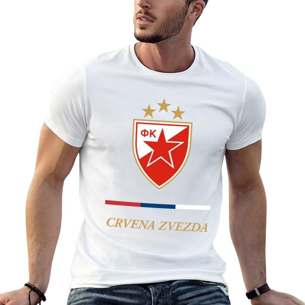 Crvena Zvezda ФК Футболка Унисекс Футболки Для Унисекса Хлопковая Футболка Упаковка Футболок Хлопок 100% Футболка