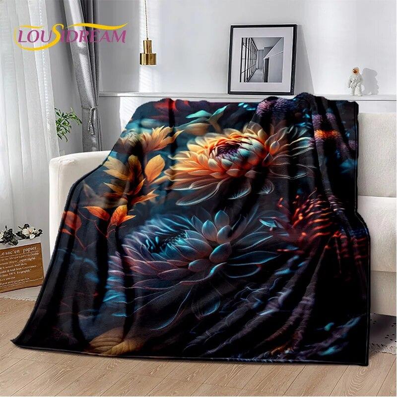 HD Daisy Rose Chrysanthemum Pretty Flower Blanket,Soft Throw Blanket for Home Bedroom Bed Sofa Picnic Travel Cover Blanket Kids