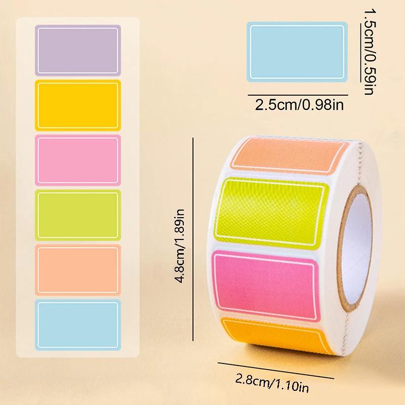 Waterproof Colored Labels Stickers Color-Coding Removable Labels Solid Colors Tags for Inventory Address File Classification