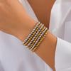 Boho Sweet Imitation Pearl Mixed Round Pearl Bracelet Women's Multi layer Elastic Thread Girls' Jewelry