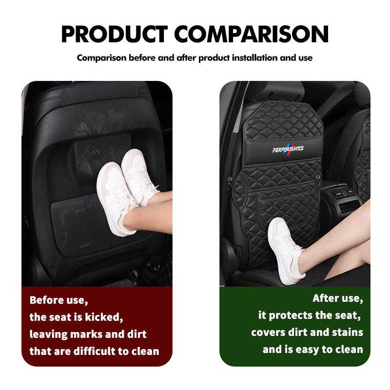 Car Anti Kick Pad Storage Pocket Seat Back Protector Kick Mat For BMW E28 E32 E34 E53 F10 F20 F30 X1 X3 X5 X6 E90 E91