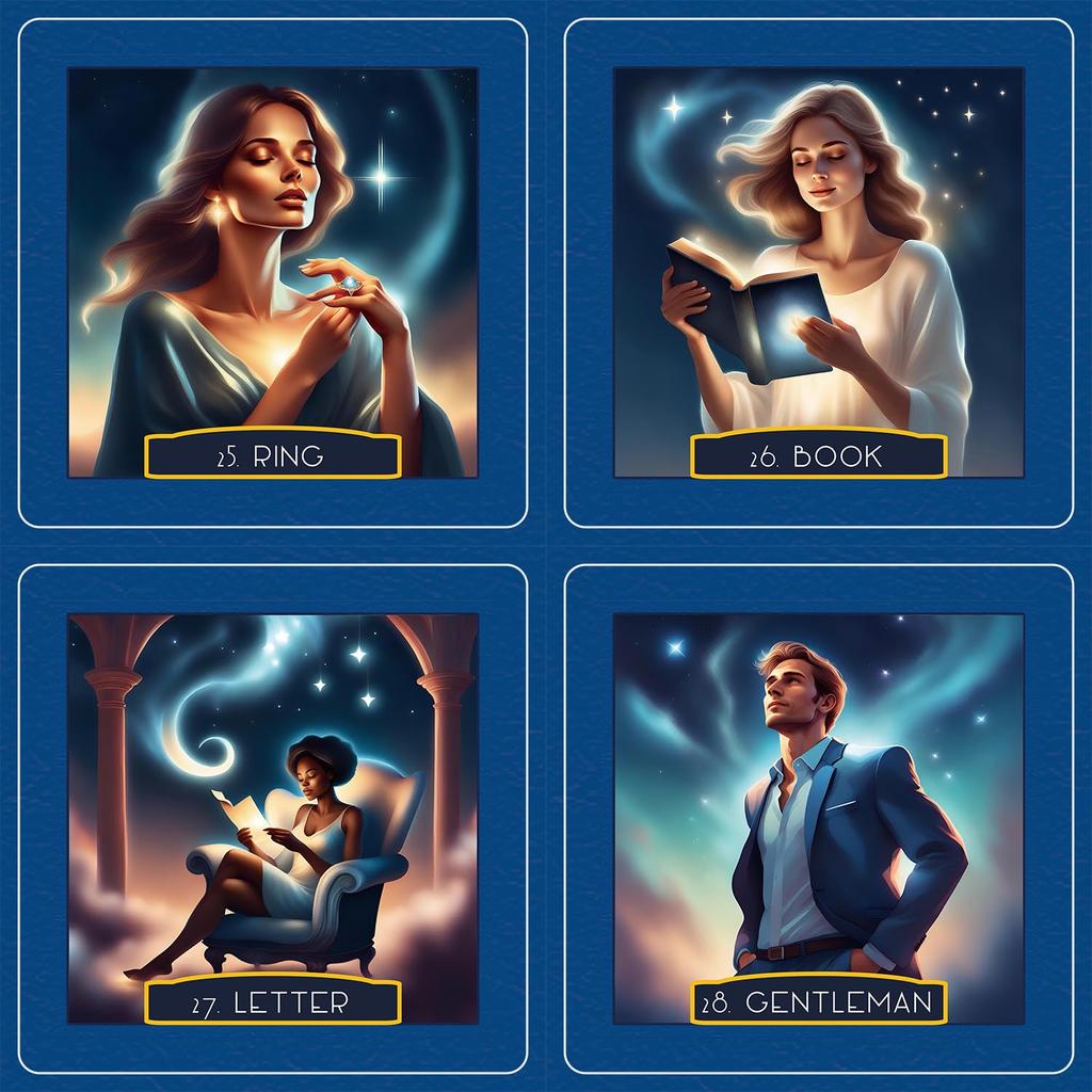 Limited Star Kingdom Lenormand Lenormand Set Drawstring 63x63mm Black Cardstock [Officially Imported, Quantity] Cards, 36-Piece [Includes Pouch]