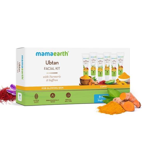 Mamaearth Набор для лица «Убтан» с куркумой и шафраном для сияющей кожи - 60 г
