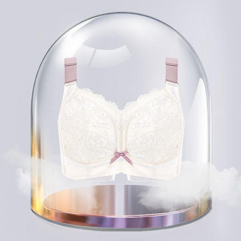 Large Size Underwear, Large Breasts, Small and Thin, No Steel Ring, Fat Mm Gathered, Anti-sagging, Double Breasts, Full Cup Bra