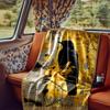 Autumn Crow Perched On Birch Tree With Golden Leaves Blanketcustomize Your Name Lightweight Comfortable And Stylish Blanket For Travel Bed Home Chair