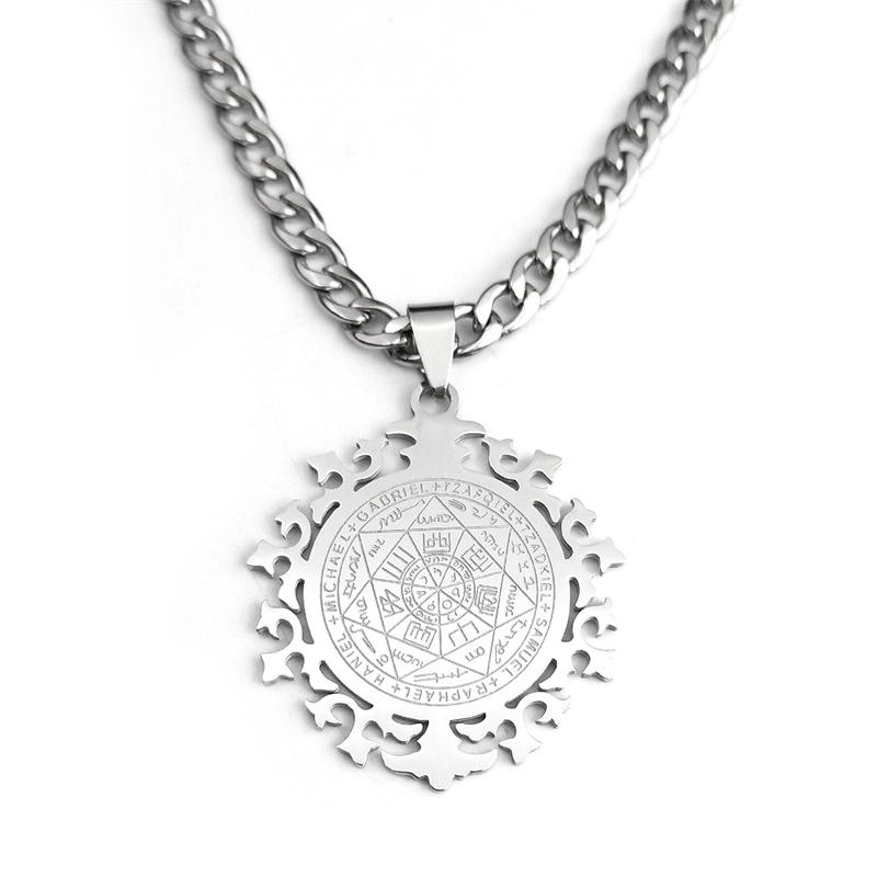 Ожерелье-амулет с семью ангелами, мужское ожерелье-амулет Соломона с подвеской