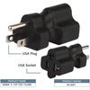 Tekit 5-15P To 5-15R & 5-20R, 15-Amp Household AC Plug To 20-Amp T-Blade Power Adapter; Nema 5-15P To 5-15R/5-20R 20-Amp Comb AC Adapter (5-15P To 5-1