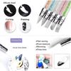 Двусторонний силиконовый пресс-ручка Клин Копыто Оленя Кисть Для ногтей Резьба Блестящий порошок Наклейка Аксессуары для ногтей для маникюра