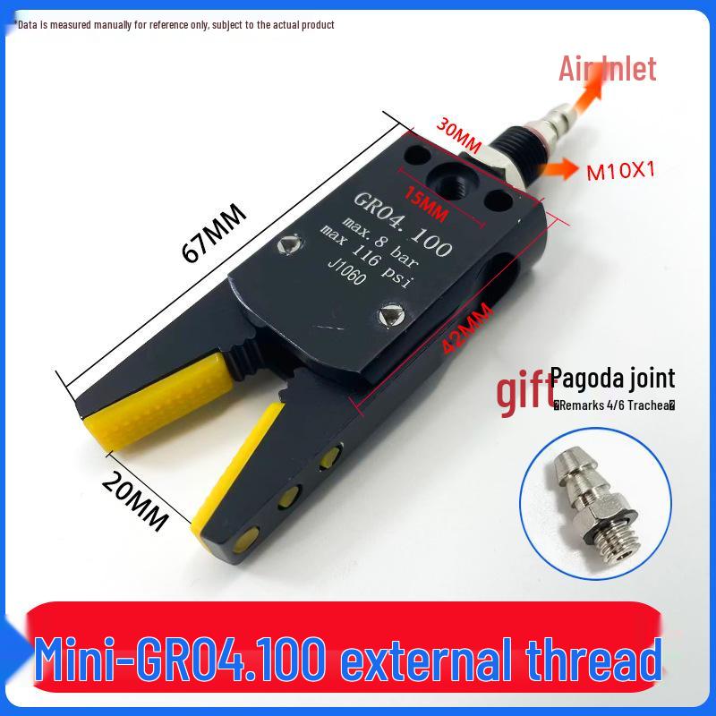 Mini Sprue Gripper for Injection Molding: J1060/J1080 Pneumatic with Detection (A/B/C/E).