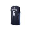 Jordan NBA Letter Print Pullover Sleeveless Basketball Jersey SW Fan Edition 20-21 Season Dallas Mavericks Porzingis 6 Men Jersey Deep-Blue CV9474-423
