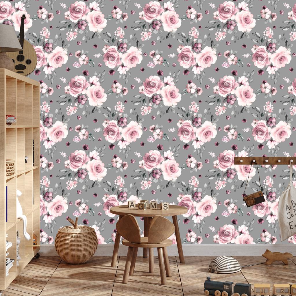 Wallpaper Fashionable flowers and roses for the living room and bedroom 50x1000