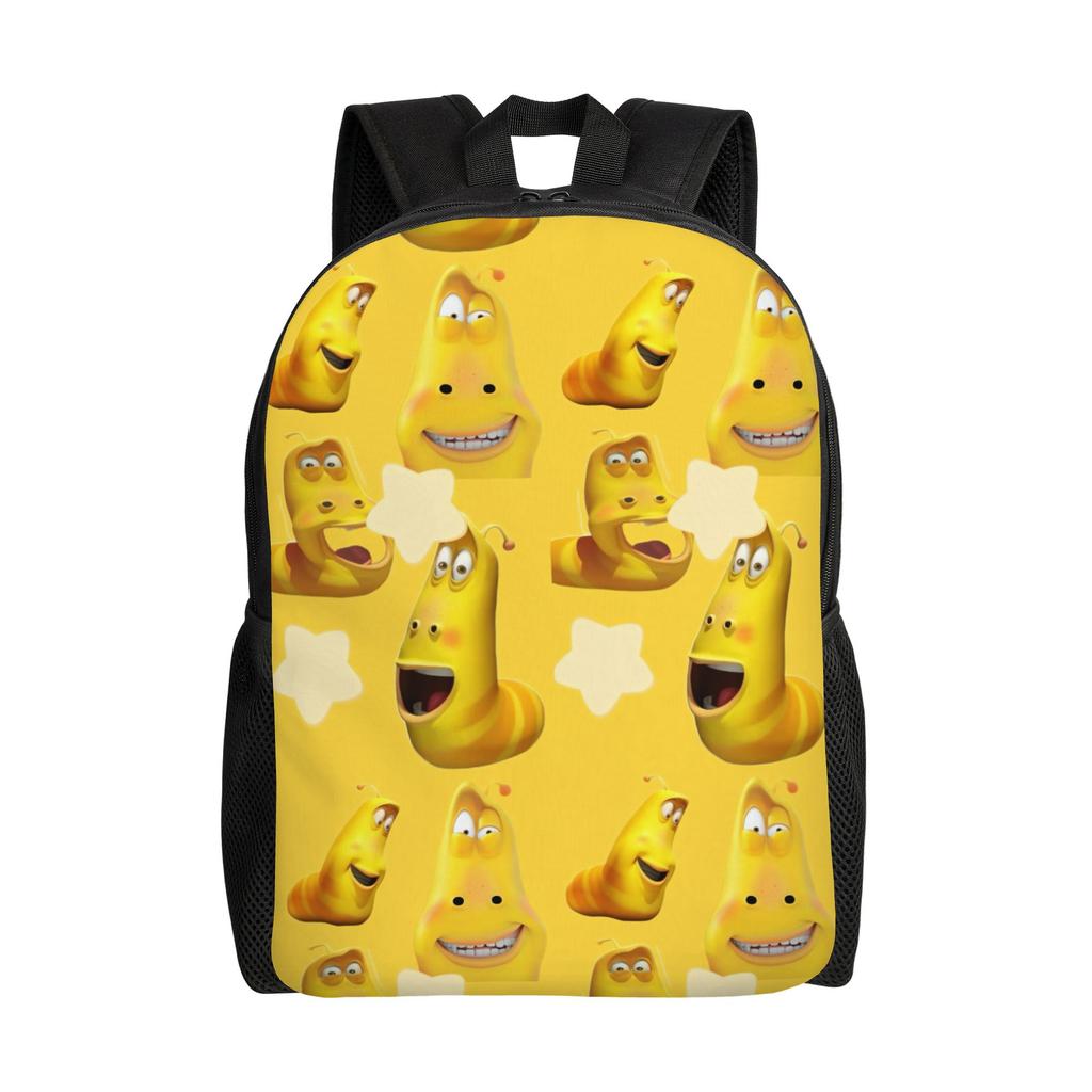 Larva Yellow Larva Red Backpack Aesthetic Backpacks Men Camping Breathable High School Bags Colorful Rucksack