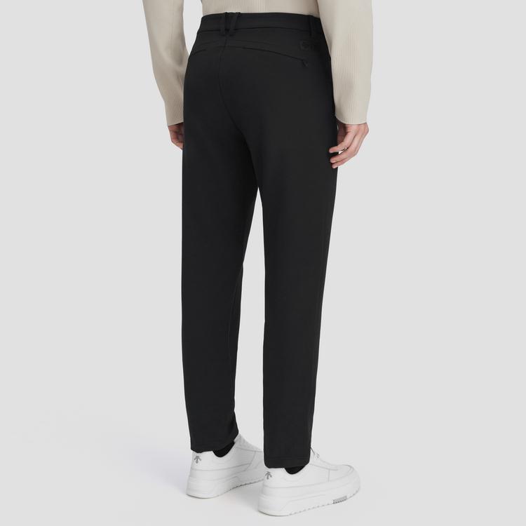 Descente Dualis Urban Commuting Simple And Sleek Textured Woven Sports Long Pants Men pants Black D4431DPT77A