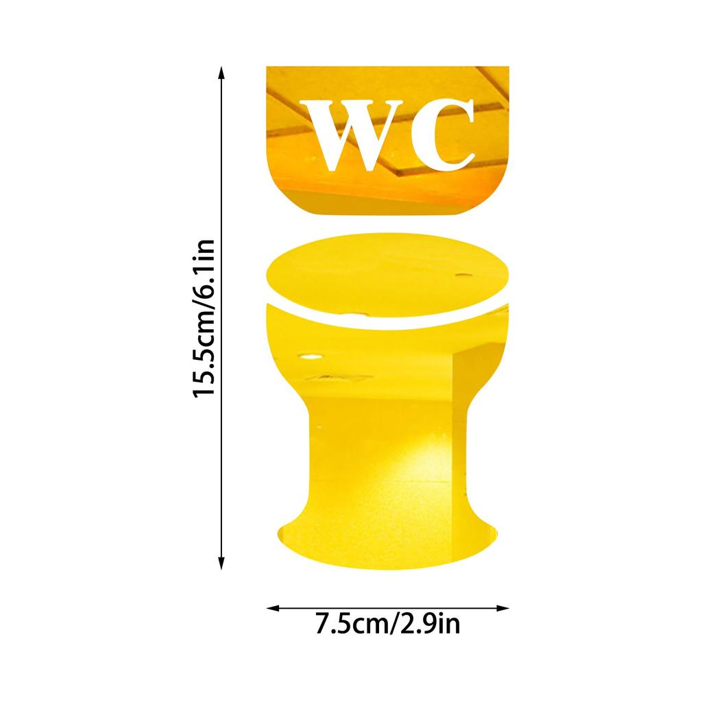 Креативный акриловый стикер на стену для унитаза, знак «сделай сам», 3d стикер на стену, знак для туалета