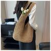Сумка ручная новая повседневная на плечо пляжная для отпуска большой вместимости для поездок на работу плетеная соломенная сумка-тоут для женщин