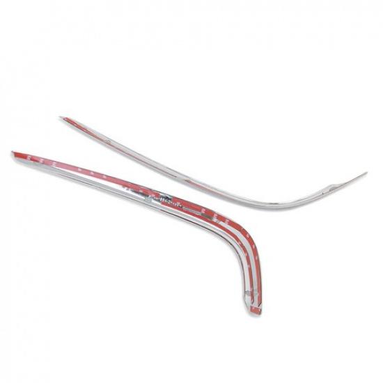 Chrome Front Fog Light Eyebrow Frame Cover Trim For -2024 Mazda 3 Sedan 2pcs