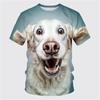 Забавная мужская футболка с изображением золотистого ретривера и мопса, летняя свободная повседневная футболка, модные топы, детские футболки с короткими рукавами, одежда