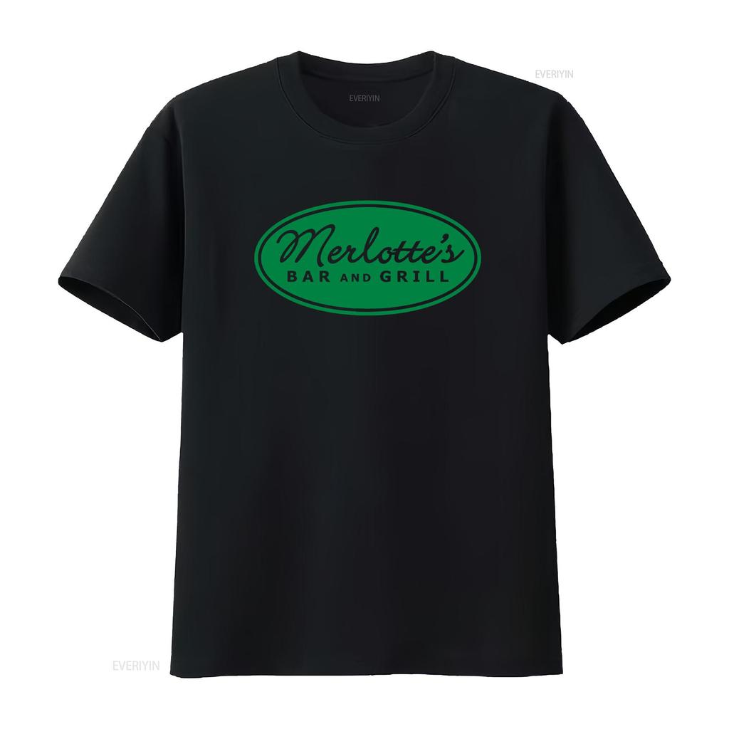 Juniors True Blood TV Show Series Merlottes Bar and Grill Print White Cosplay T Shirt vintage Washed streetwear Stretched
