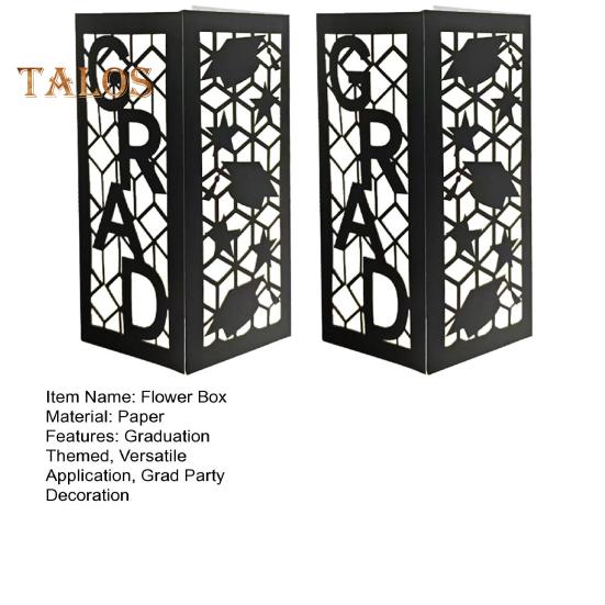 2/4 шт. 2025 Выпускной Декор Коробки Настольные украшения Коробки Абажуры Цветочные композиции Коробки для выпускного Вечеринка в честь окончания школы
