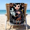 1pc Coraline2 Beach Towel with Custom Name, Beach/Swimming/Bath/Picnic/Camping Towel, Suitable for Seaside Beaches