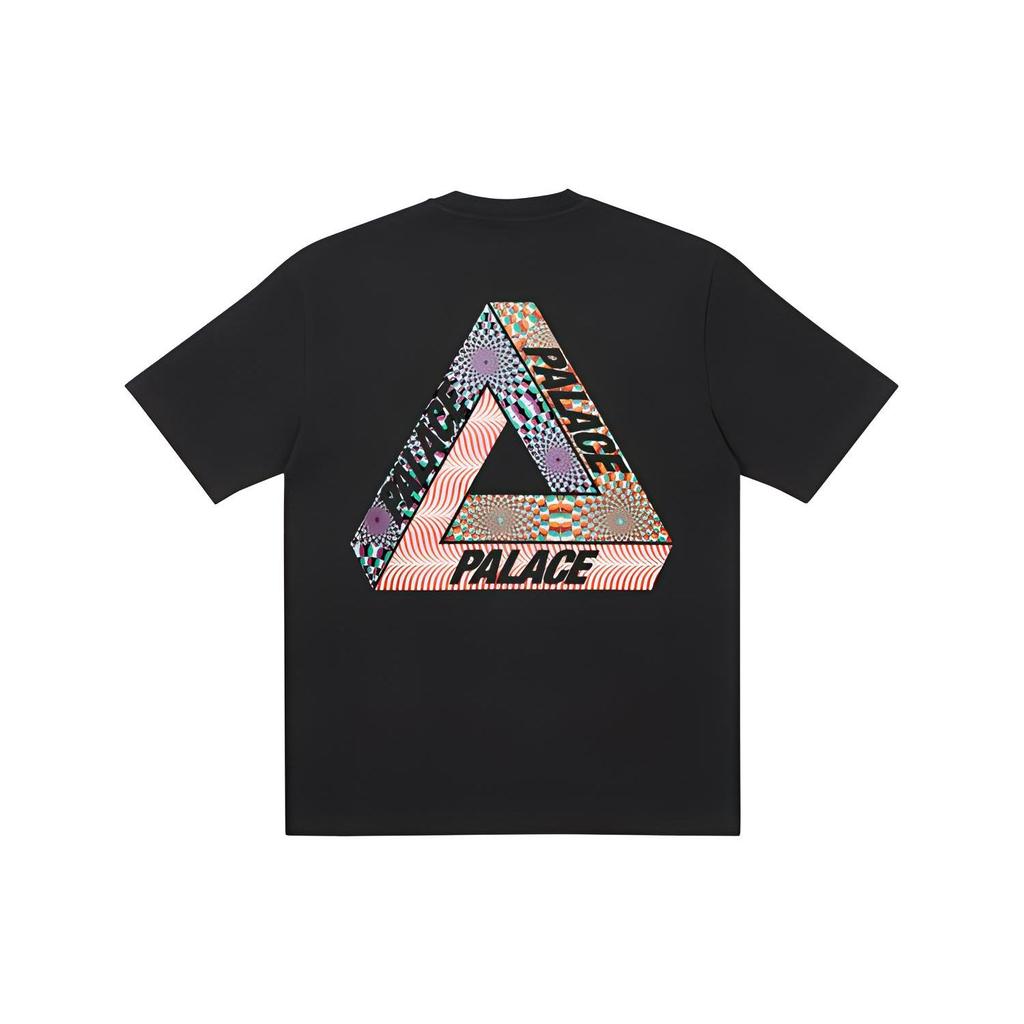 Palace FW21 Футболка Ultimo Tri-Eye с треугольным логотипом, топы унисекс, черная P21TS238