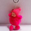 Плюшевая кукла с пушистым помпоном и бантом, подвесной кулон, брелок для ключей