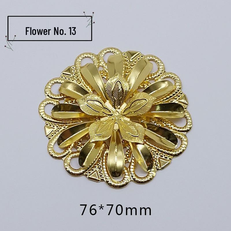 Luxury Gold Rhinestone Flower Pendant: DIY 3D Painting Frame