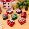 Christmas Tin Handbags Cartoon Santa Claus Snowman Snowflake Xmas Kids Candy Box Merry Christma Gift Noel Happy New Year 2025