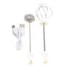 USB Rechargeable Electric Milk Frother with 3 Speed Settings Stainless Steel Whisks for Coffee Latte Cappuccino Matcha Hot Chocolate Eggs - 1200 mAh