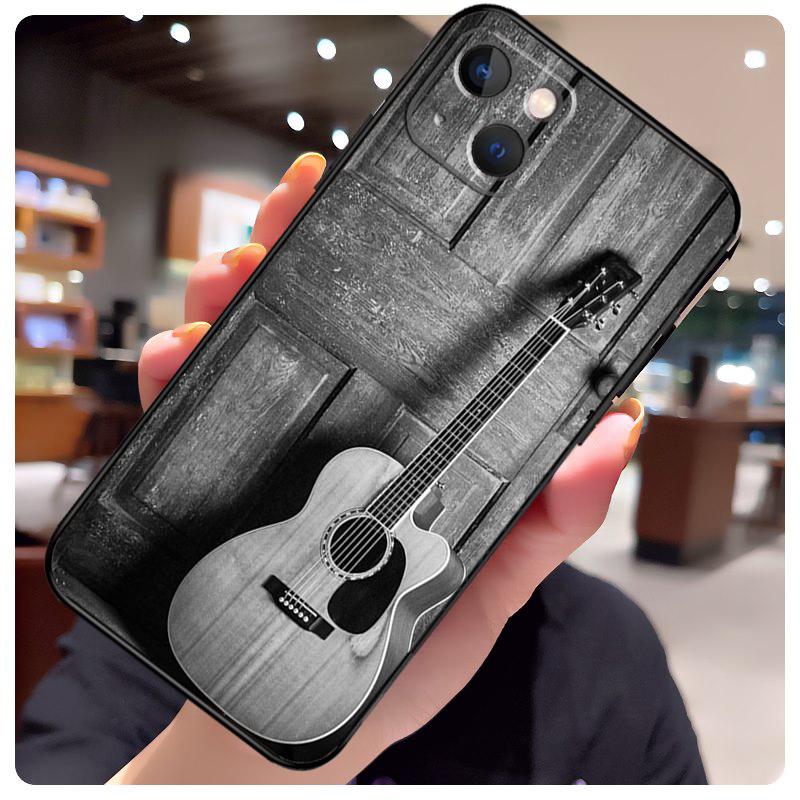 Чехол-кейс с рисунком гитарной музыки для iPhone 16 13 14 11 12 15 Pro Max X XR XS Max Plus 14 Plus Задняя крышка
