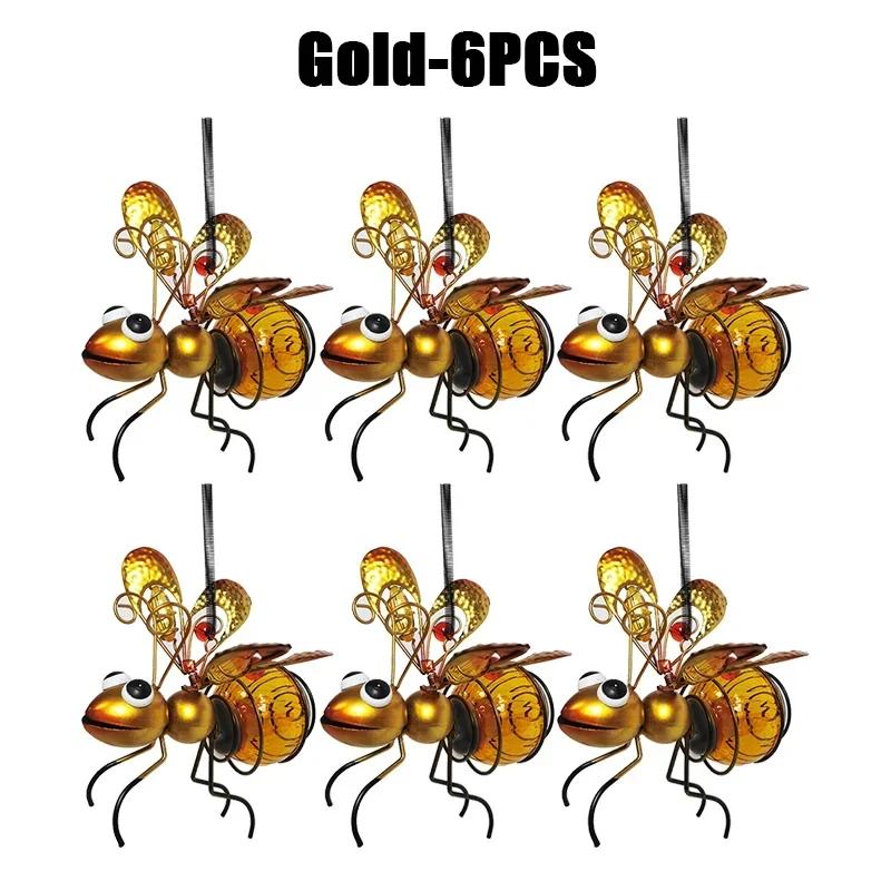 Портативный красочный светодиодный солнечный фонарь в виде пчелы, бабочки, стрекозы, феи для подвешивания на улице, с клипсой, для садовой вечеринки, праздничного ландшафтного декора