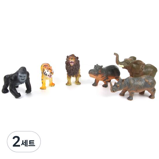 Uto Soft Mini Figure Animal Set of 6, 2 Sets, Popular Toys In Korea