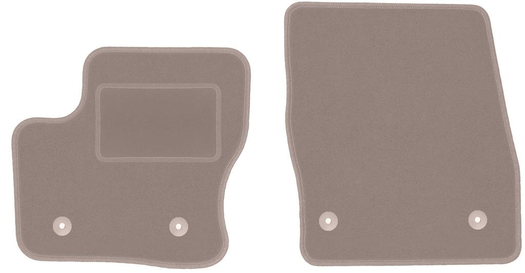 Beige front floor mats for: Ford Transit Connect FL delivery van (2017-)