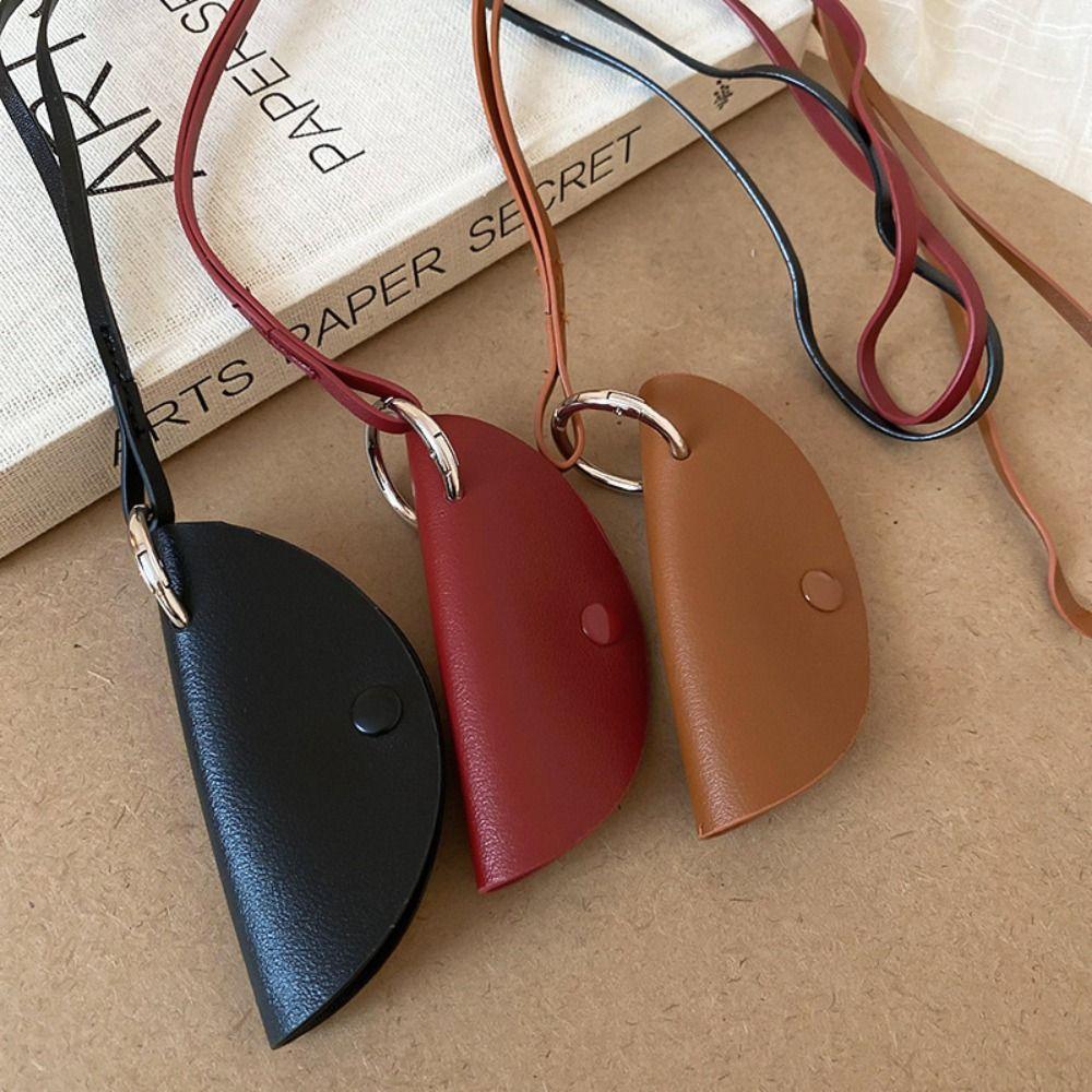 Подвесной шейный полумесяц ключница свитер цепочка искусственная кожа ключница сумка длинное кожаное ожерелье девушка