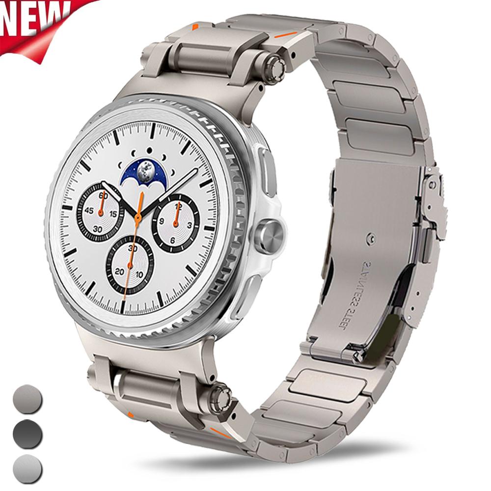 Men Titanium Band for Samsung Galaxy Watch 8 Classic 46mm Ultra 2025 47mm Luxury Metal Strap For GALAXY Watch 8 40/44mm Bracelet
