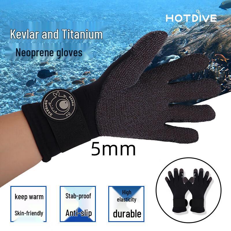 HOTDIVE 3мм Керамические Титановые Неопреновые Перчатки для Дайвинга