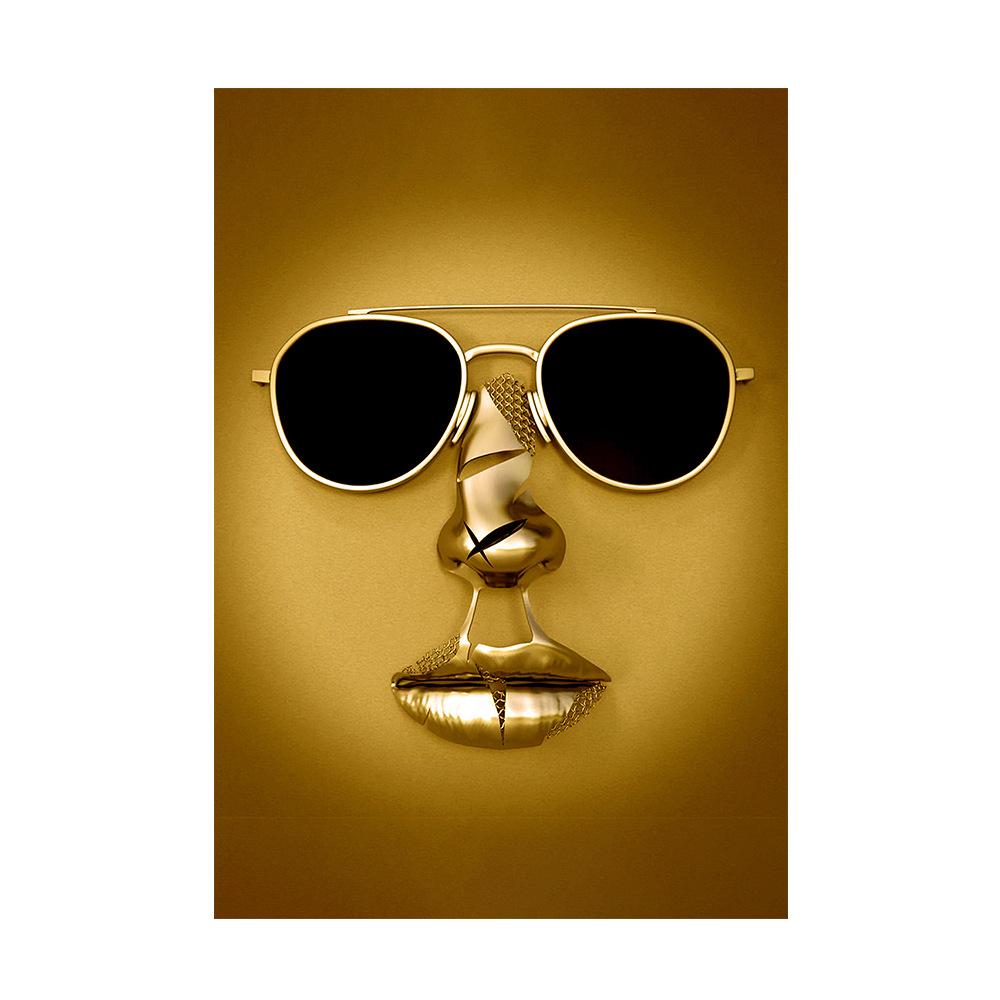 Золотая и серебряная фигурка, статуя, картина на холсте, металлическая скульптура, печать на плакатах, романтические фотографии для влюбленных, современное настенное искусство, домашний декор