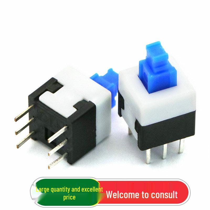 8x8mm Double Pole Six-Pin Push Button Switch (10-Pack)