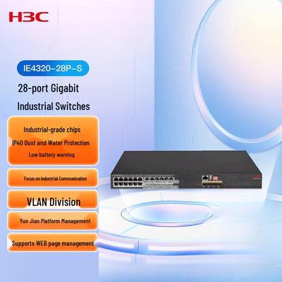 Промышленный управляемый гигабитный Ethernet-коммутатор H3C IE4320-28P-S