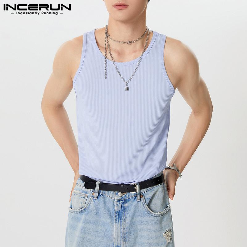 INCERUN Летние мужские повседневные спортивные майки без рукавов