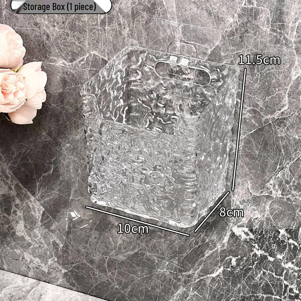 Wall-Mounted Washcloth and Toothbrush Holder - Punch-Free Storage Box