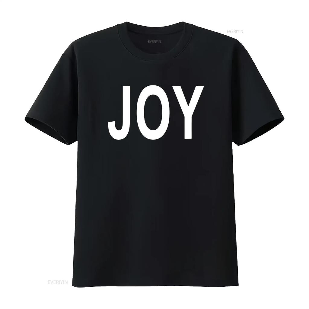 T Shirt That Says Joy vintage Washed Breathable Stylish Versatile Casual Top For Everyday Wear Slightly designer clothes