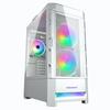 Boitier PC Gaming - Cougar Gaming - DUOFACE RGB WHITE - Comprend 2 Ventilateurs ARGB De 140 Mm, Un Ventilateur ARGB De 120 Mm