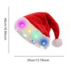 Adult All-Glow Christmas Hat with Lights - Plush Trim Holiday Party Decoration